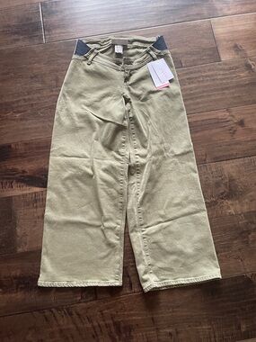 Wide Leg Olive Green Pants maternity